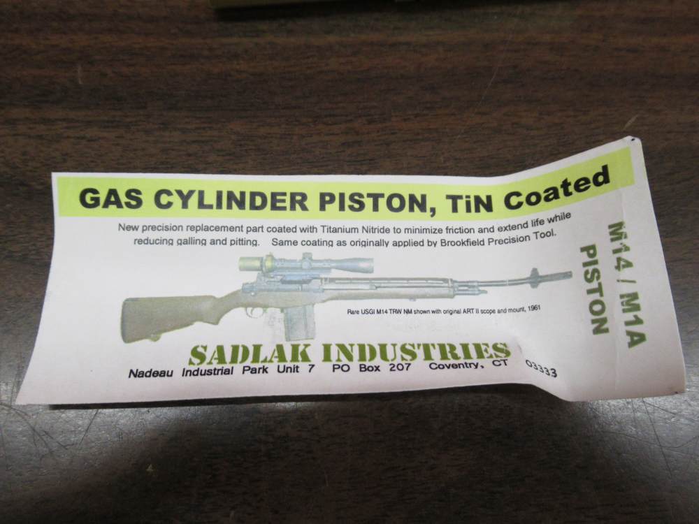 SADLAK M21 M25 M1A M14 TiN Titanium Coated Piston NM National Match Parts-img-6