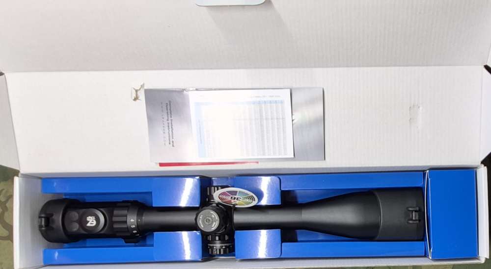 UTG Accushot 4 - 16 x 44 scope 30mm mil-dot SWAT caps long range with rings-img-0