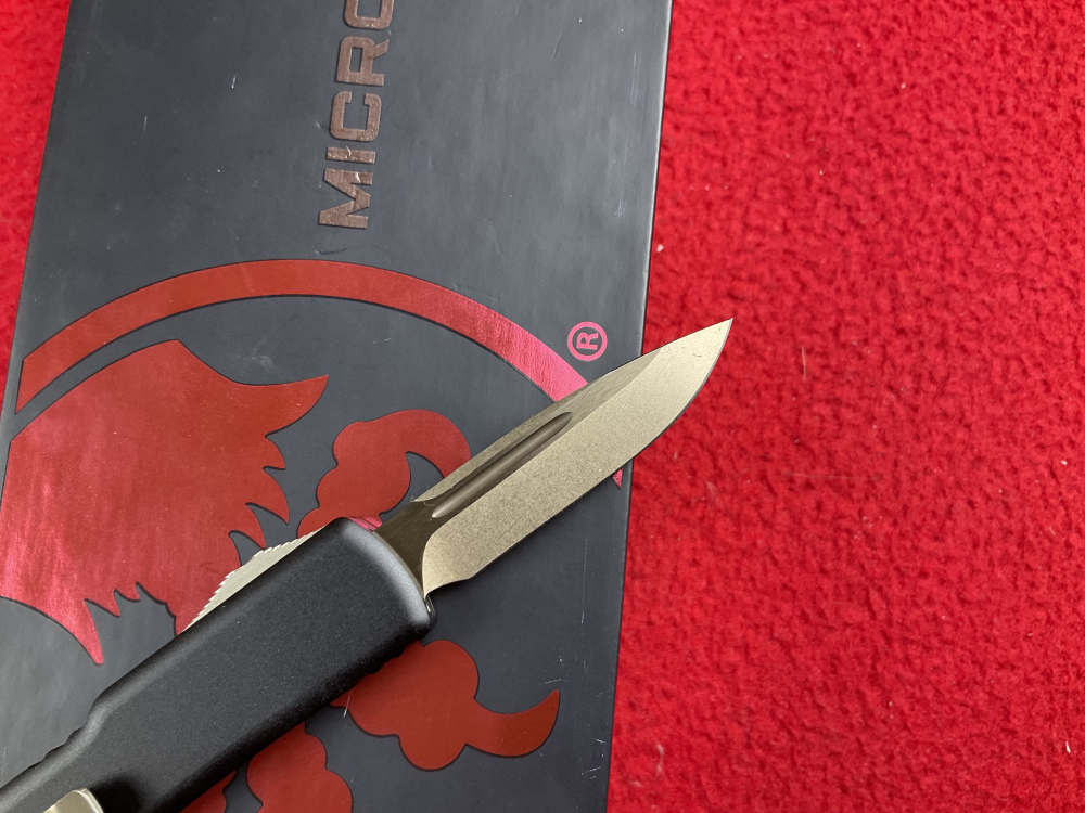 NEW vintage MICROTECH UTX70 CA otf knife California bronzed CA148-13 NOS 70-img-3