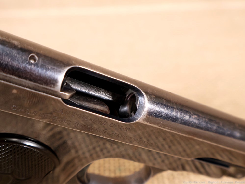 Colt, Model 1903 Hammerless .32 Auto 4" Pocket Pistol Early Model Mfg. 1905-img-36