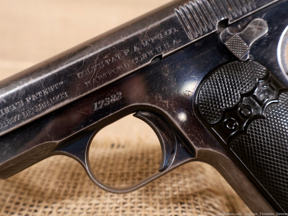 Colt, Model 1903 Hammerless .32 Auto 4" Pocket Pistol Early Model Mfg. 1905-img-3