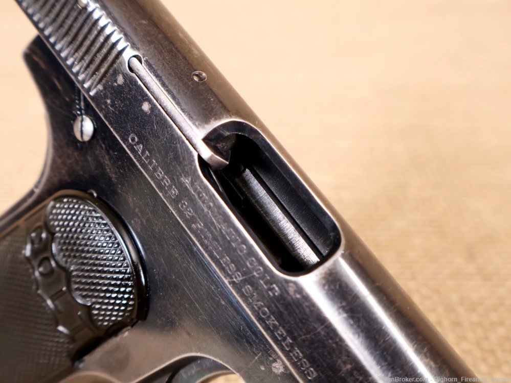 Colt, Model 1903 Hammerless .32 Auto 4" Pocket Pistol Early Model Mfg. 1905-img-35