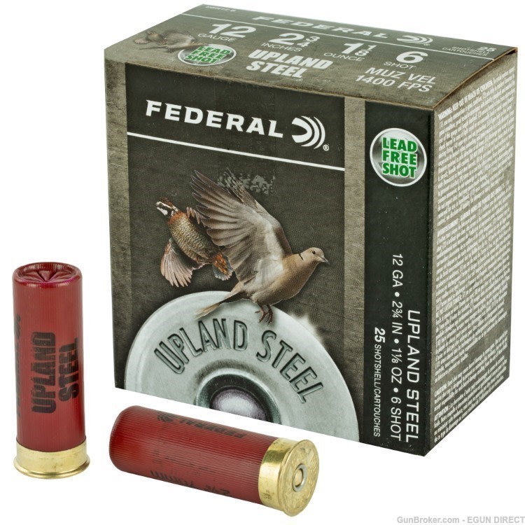 12 Ga Steel-6 1-1/8 oz 2-3/4" 25 Rds Federal Shotgun Ammo-img-0