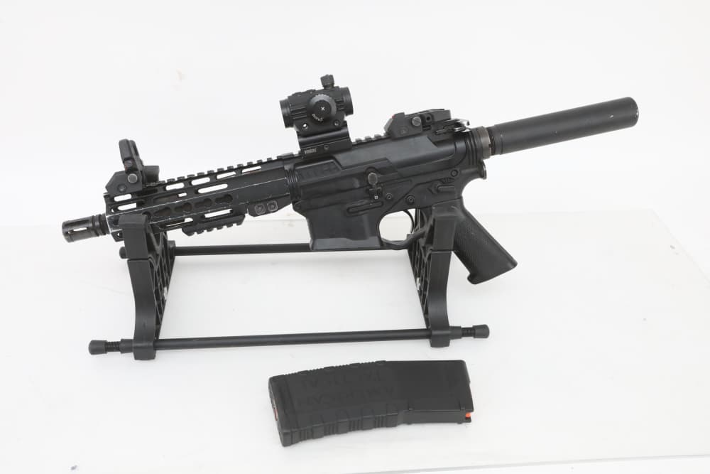 ATI American Tactical Omni Hybrid AR15 Pistol 5.56 Nato 8" Optic & Sights -img-0