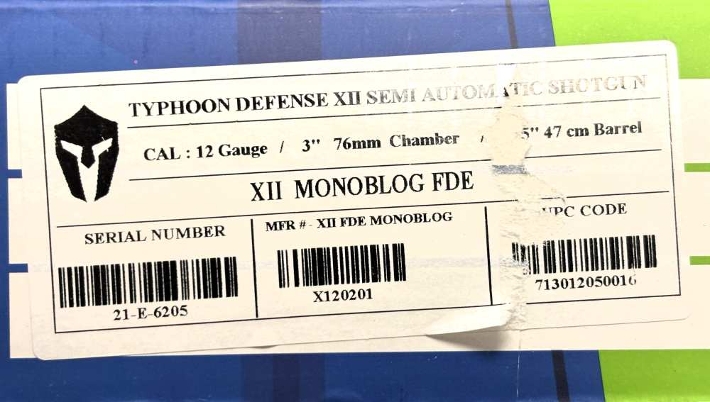 Factory New Typhoon Defense XII X12 Tactical FDE 12 Ga Shotgun No Reserve!-img-11