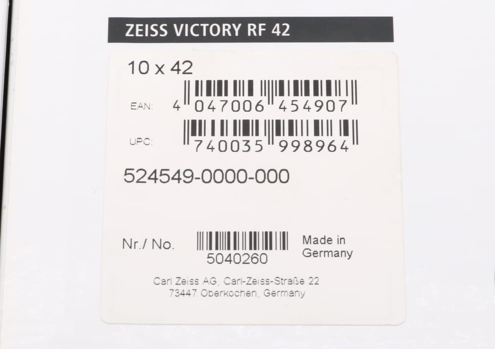 Zeiss Optics Victory RF 42 10x42 Laser Rangefinder Binoculars Black-img-1