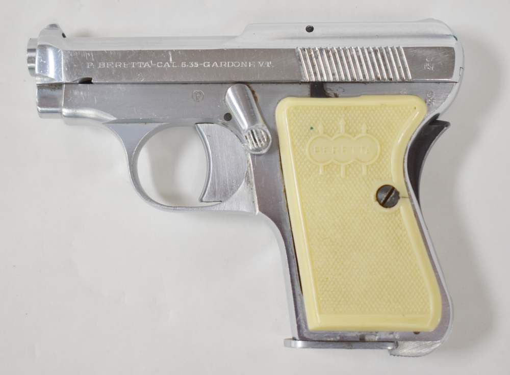 BERETTA 418 6.35 .25 ACP NICKEL RARE C&R VINTAGE PENNY SALE NR-img-0