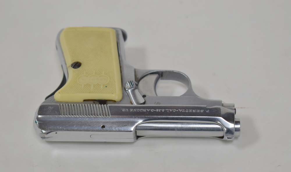 BERETTA 418 6.35 .25 ACP NICKEL RARE C&R VINTAGE PENNY SALE NR-img-8