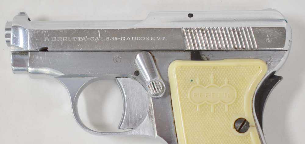 BERETTA 418 6.35 .25 ACP NICKEL RARE C&R VINTAGE PENNY SALE NR-img-1