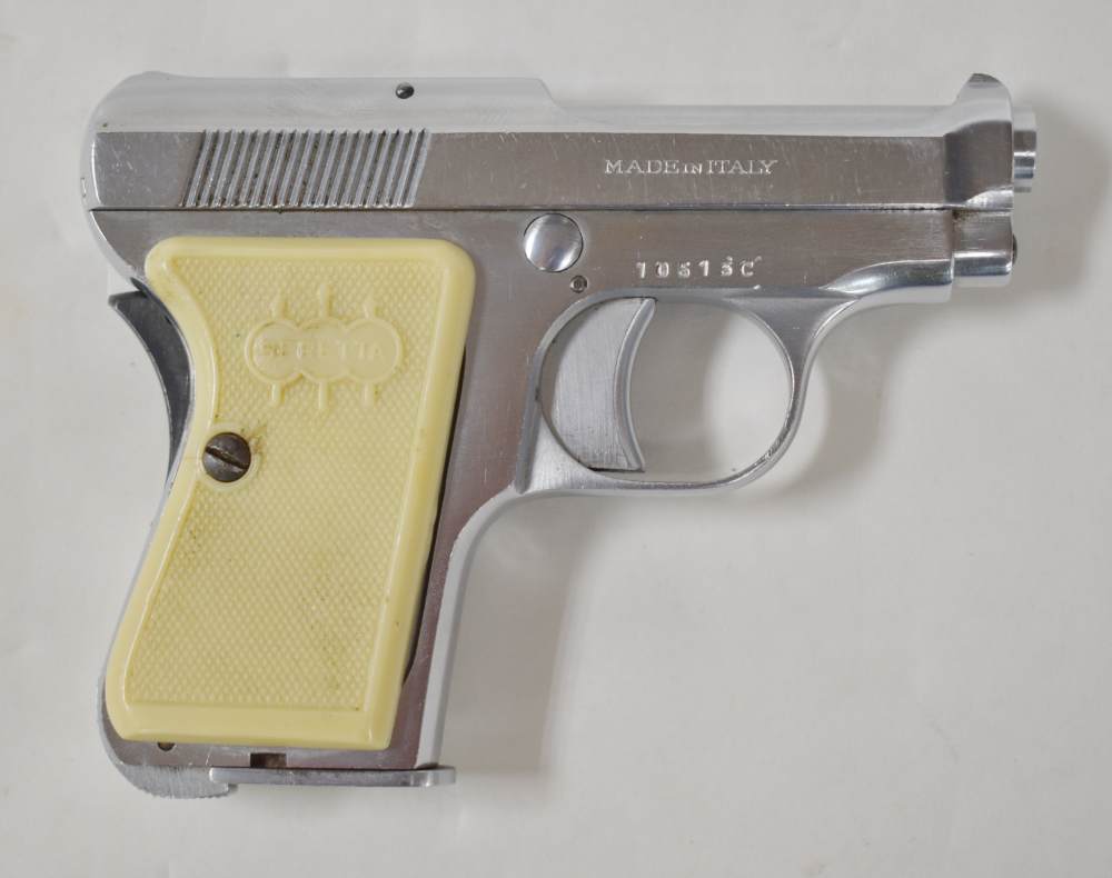 BERETTA 418 6.35 .25 ACP NICKEL RARE C&R VINTAGE PENNY SALE NR-img-3