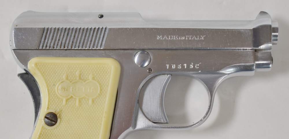 BERETTA 418 6.35 .25 ACP NICKEL RARE C&R VINTAGE PENNY SALE NR-img-5