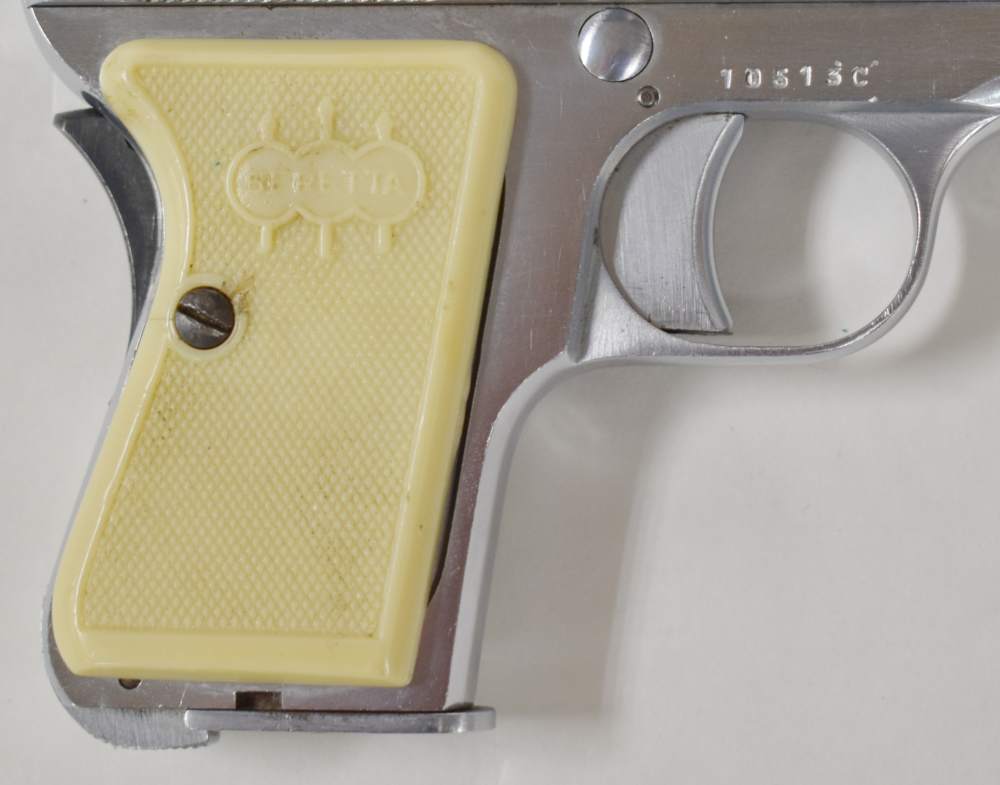 BERETTA 418 6.35 .25 ACP NICKEL RARE C&R VINTAGE PENNY SALE NR-img-4