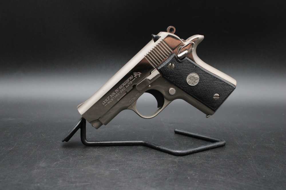 1991 Colt Mustang MK IV Series 80 .380 ACP Satin Nickel 2.75" BBL Box/Case-img-2