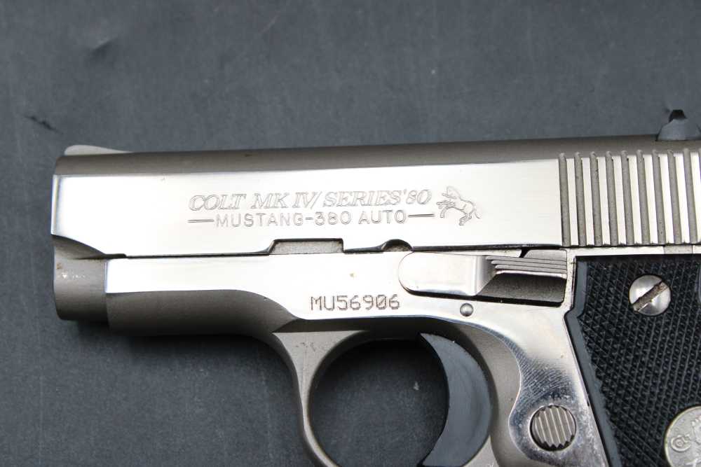 1991 Colt Mustang MK IV Series 80 .380 ACP Satin Nickel 2.75" BBL Box/Case-img-15