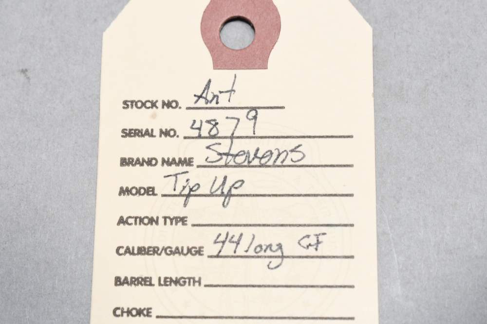 Antique J Stevens Single Shot Tip Up Rifle 44 Cal Centerfire 26" READ-img-1