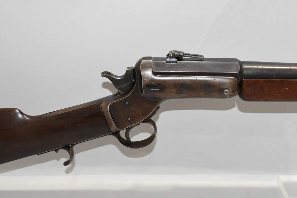 Antique J Stevens Single Shot Tip Up Rifle 44 Cal Centerfire 26" READ-img-3