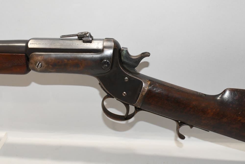 Antique J Stevens Single Shot Tip Up Rifle 44 Cal Centerfire 26" READ-img-8