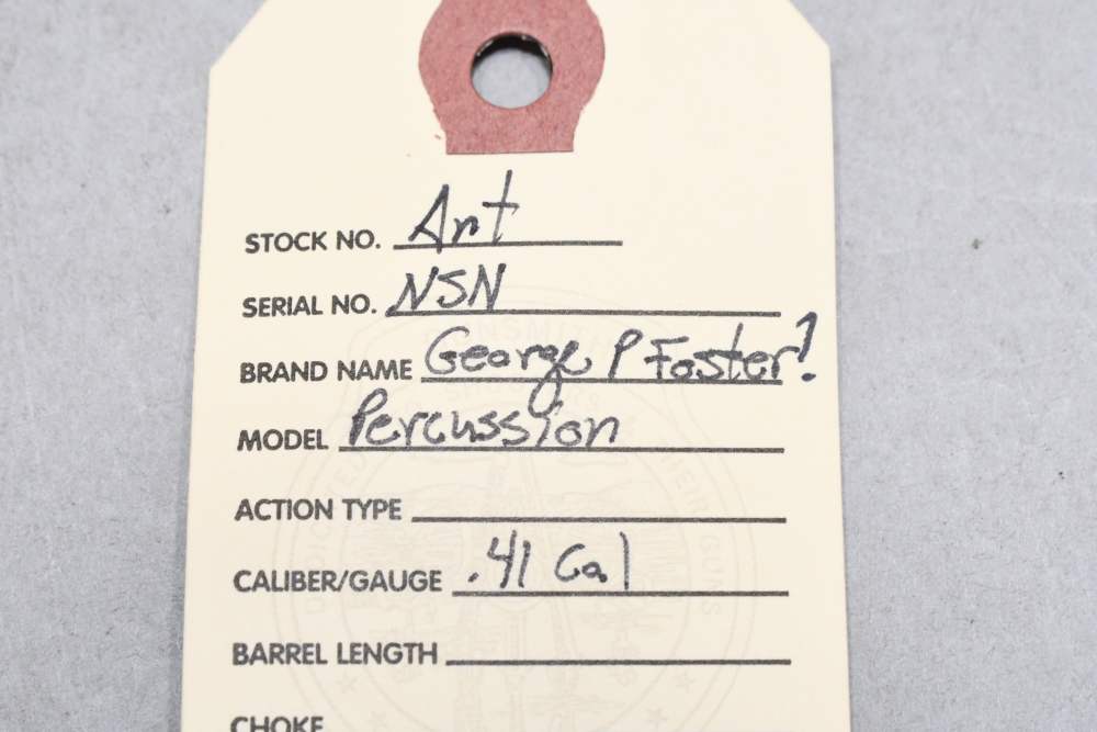 George P Foster STYLE Single Shot Percussion Sporting Rifle 41 Cal READ-img-1