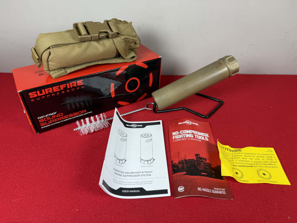 SureFire SOCOM556-RC2 Dark Earth (FDE) 5.56 Fast-Attach Suppressor-img-0