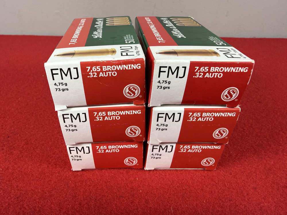 Sellier & Bellot 7.65 Browning / .32 Auto FMJ – 300 Rounds-img-0