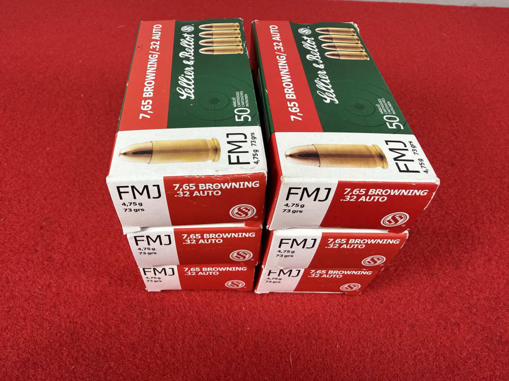Sellier & Bellot 7.65 Browning / .32 Auto FMJ – 300 Rounds-img-1
