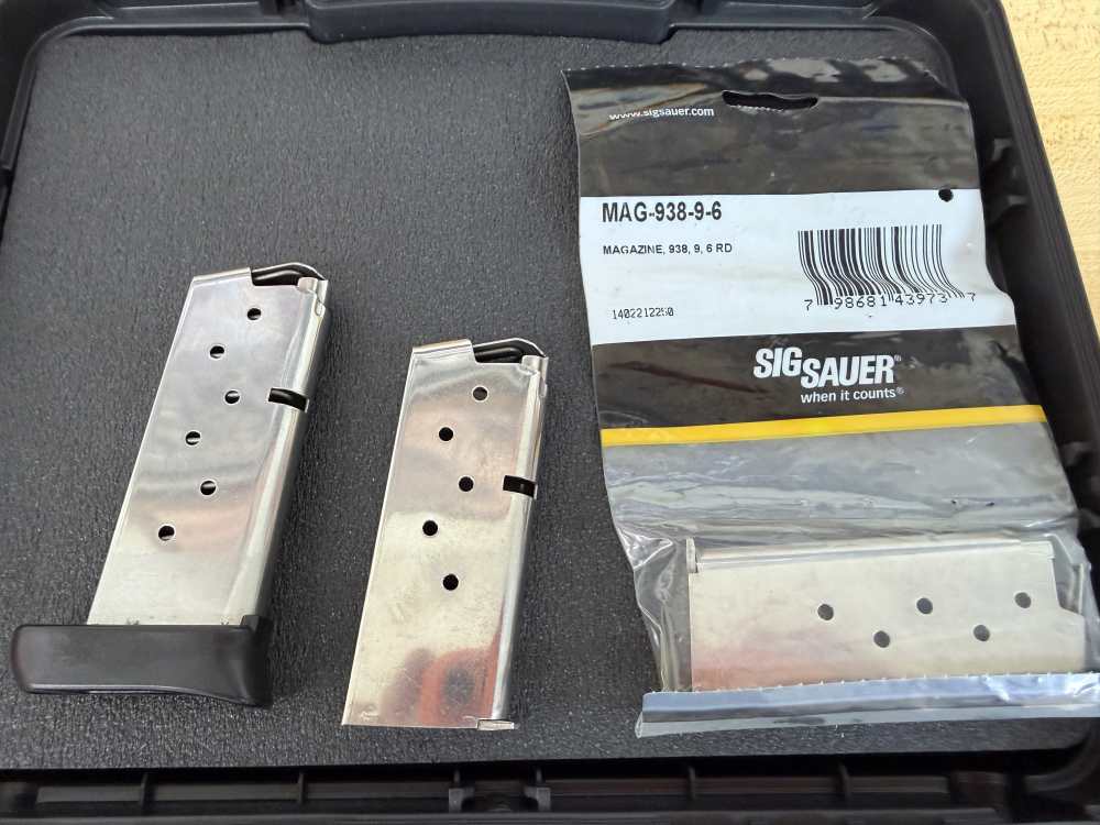 Used Sig Sauer P238 SAS Custom Shop 9mm Pistol w/ 4 magazines-img-2