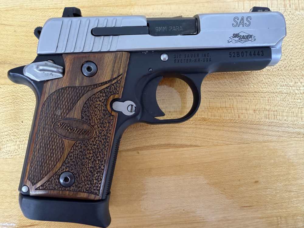 Used Sig Sauer P238 SAS Custom Shop 9mm Pistol w/ 4 magazines-img-3