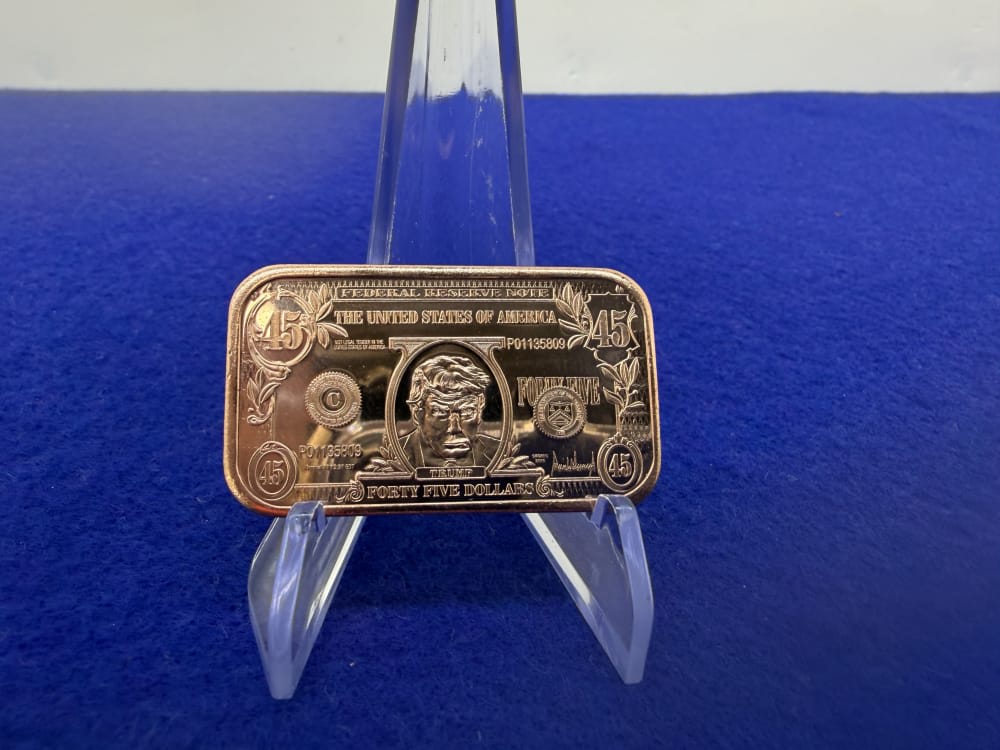 (20) Tump 45$ BANKNOTE -Very Collectable- PURE COPPER Full Tube *20 Ounces*-img-5