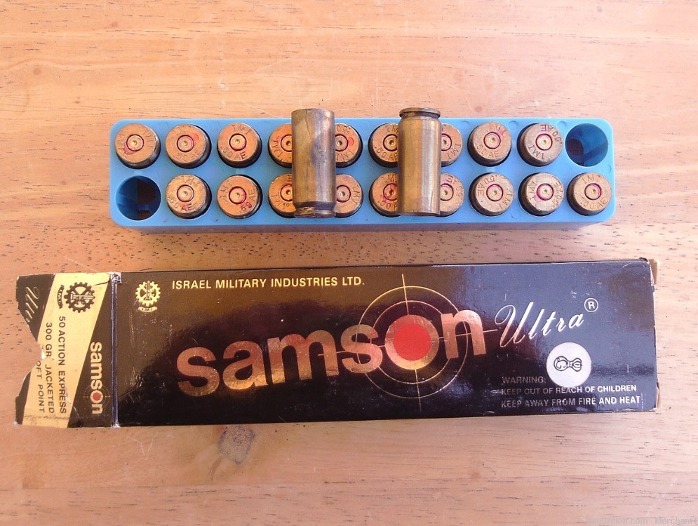 20 rnds.)  .50 AE brass Samson IMI Action Express Desert Eagle .50ae-img-1