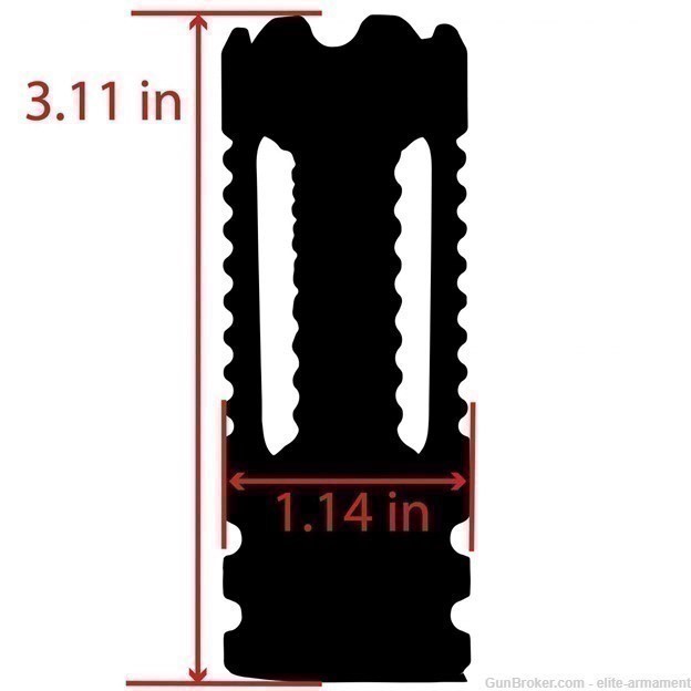 Saiga 12 Vepr 12ga Shotgun Flash Hider Muzzle Brake M22 x 0.75 RH Thread-img-3