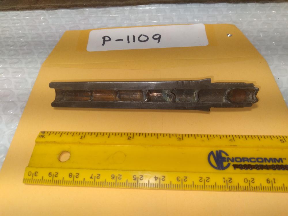  SIDE CUT COLT REVOLVER BARREL DISPLAY WITH 9 (?)  STUCK BULLETS p-1109  -img-5