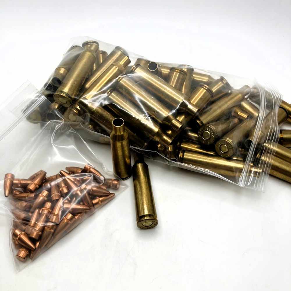 22-250 Reloading Pack (50 Rounds) Primed Brass w/ bullets 40gr-img-1