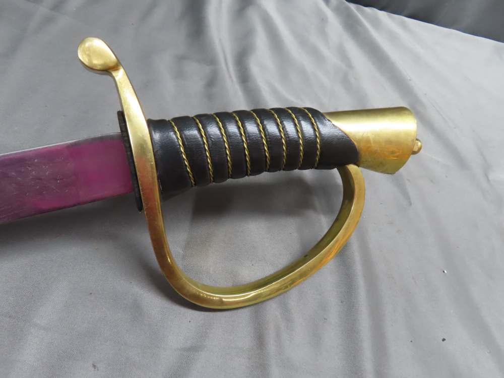 REPRODUCTION CIVIL WAR ERA US ARMY ARTILLERY STYLE SWORD WITH 34" BLADE-img-4