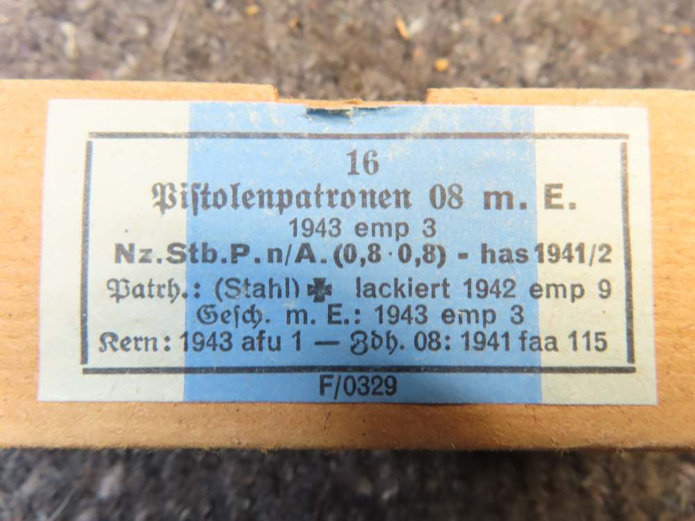 WWII German 9mm Submachinegun ammo - 16 Rds - 1942 Dated - Unissued - Clean-img-2