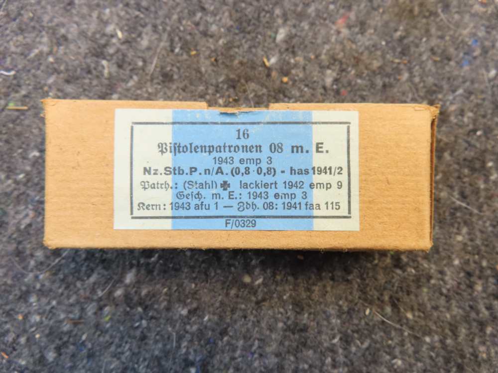 WWII German 9mm Submachinegun ammo - 16 Rds - 1942 Dated - Unissued - Clean-img-1