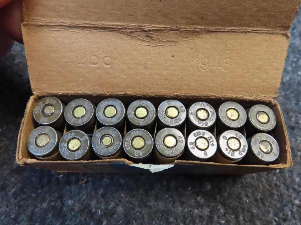 WWII German 9mm Submachinegun ammo - 16 Rds - 1942 Dated - Unissued - Clean-img-10