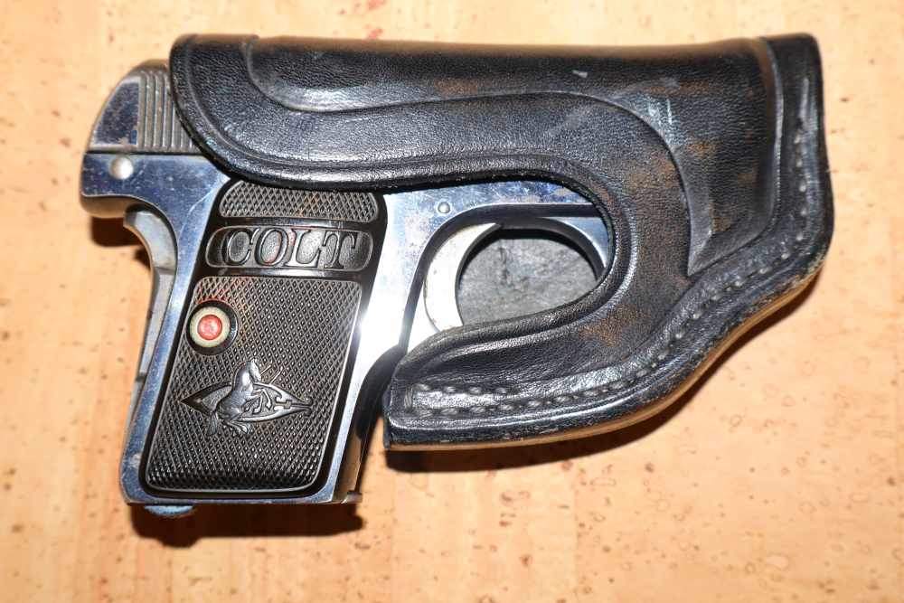 Colt hammerless 25 acp with factory holster RARE-img-0