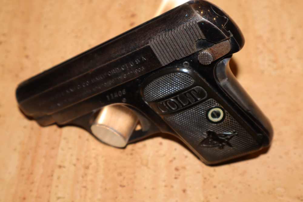 Colt hammerless 25 acp with factory holster RARE-img-7