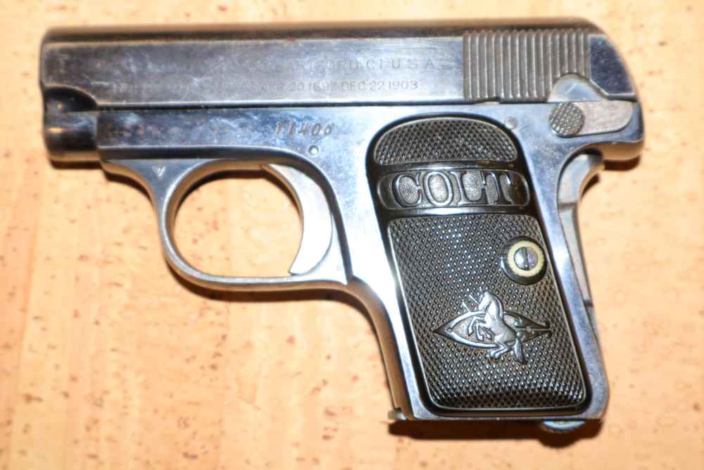 Colt hammerless 25 acp with factory holster RARE-img-2