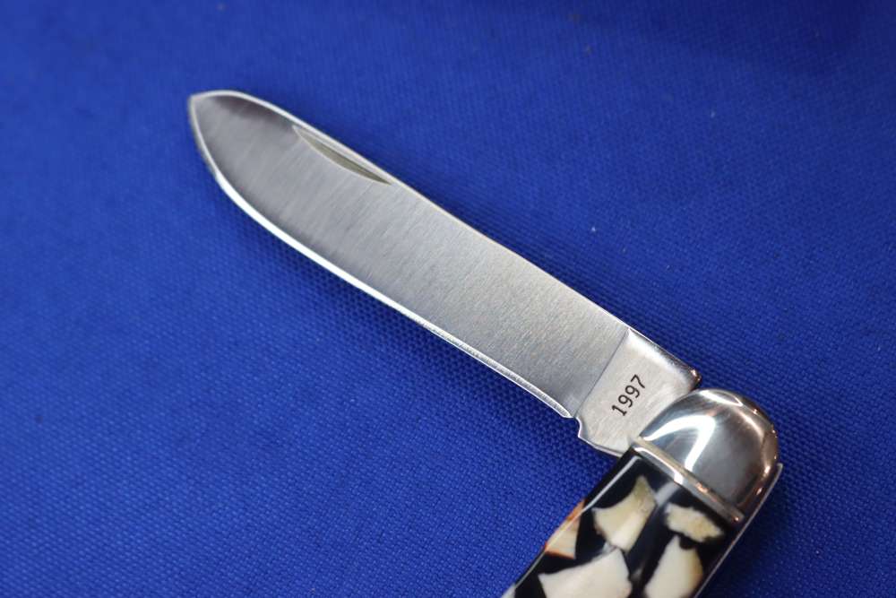 Remington UMC RE44CS Chipped Stag Cigar Knife 1997 USA Mint in Tube Folder -img-8
