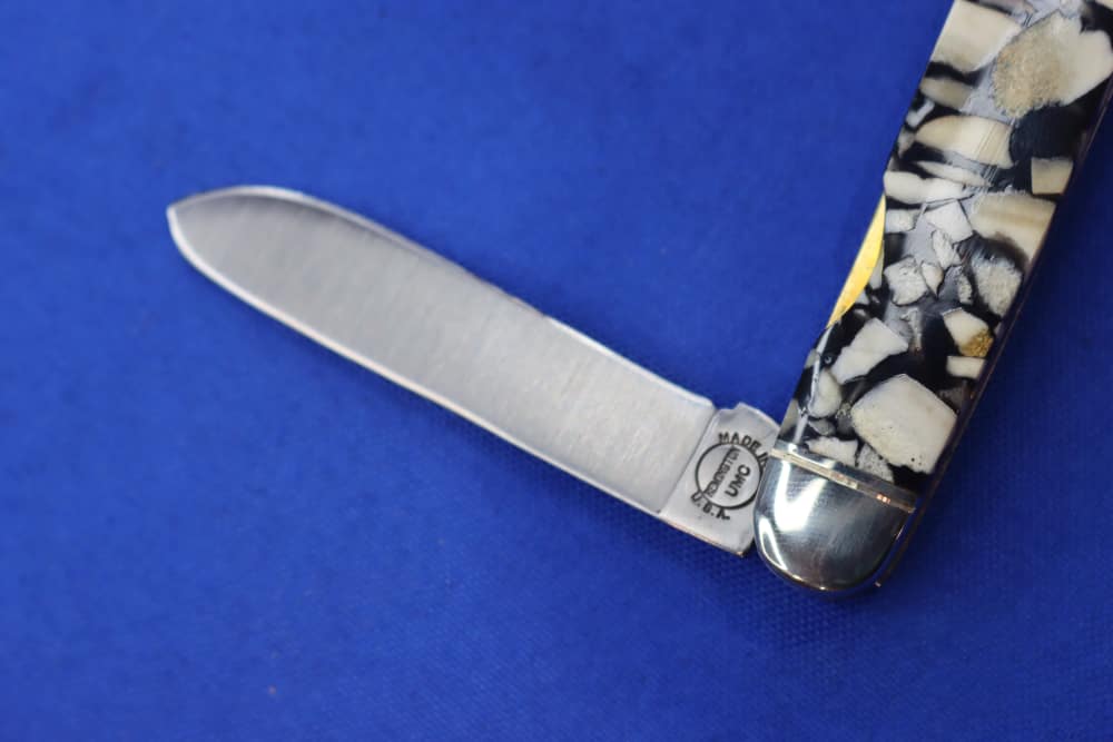 Remington UMC RE44CS Chipped Stag Cigar Knife 1997 USA Mint in Tube Folder -img-3