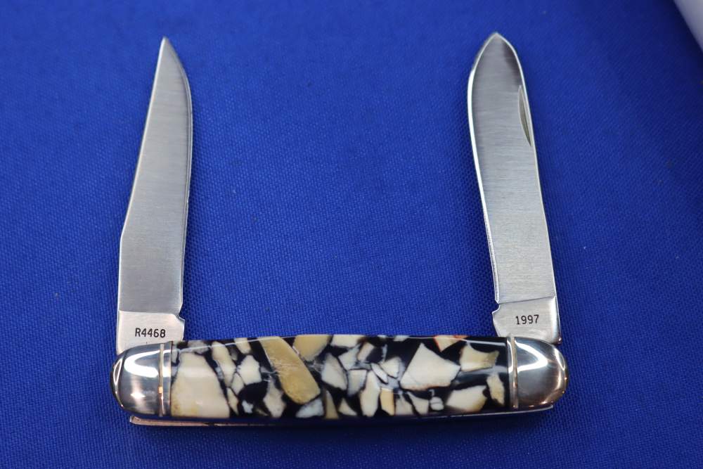 Remington UMC RE44CS Chipped Stag Cigar Knife 1997 USA Mint in Tube Folder -img-7