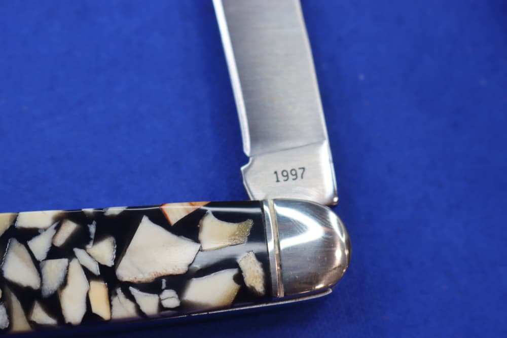 Remington UMC RE44CS Chipped Stag Cigar Knife 1997 USA Mint in Tube Folder -img-9