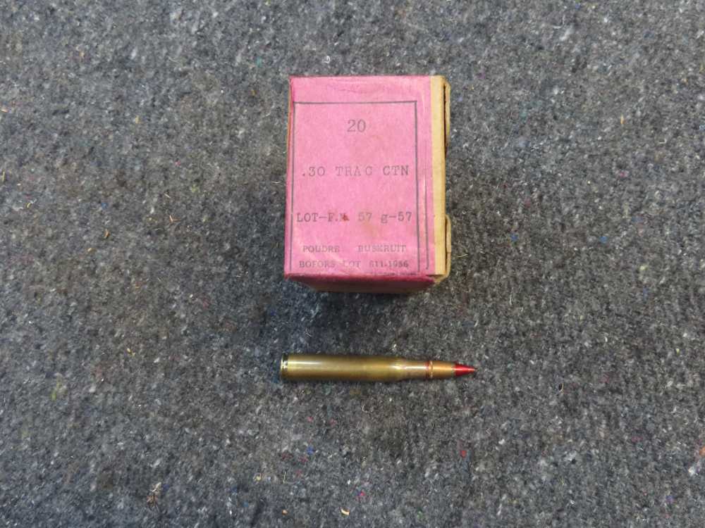 Sealed Box of .30-06 Tracer Ammo - FN Made - 1957 Dated - 20 RDs - Clean-img-0