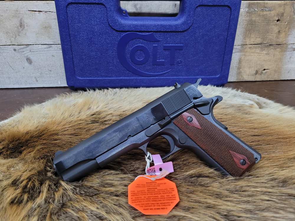 New Colt 1911 Government 38 Super 5" Blued -img-0