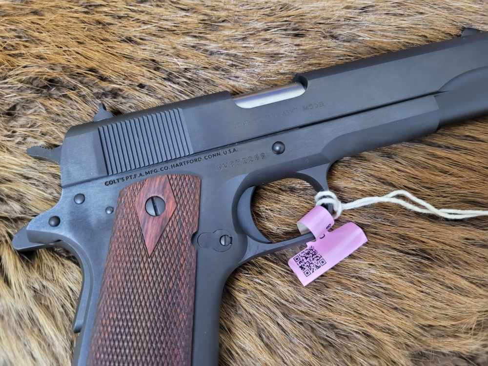 New Colt 1911 Government 38 Super 5" Blued -img-10