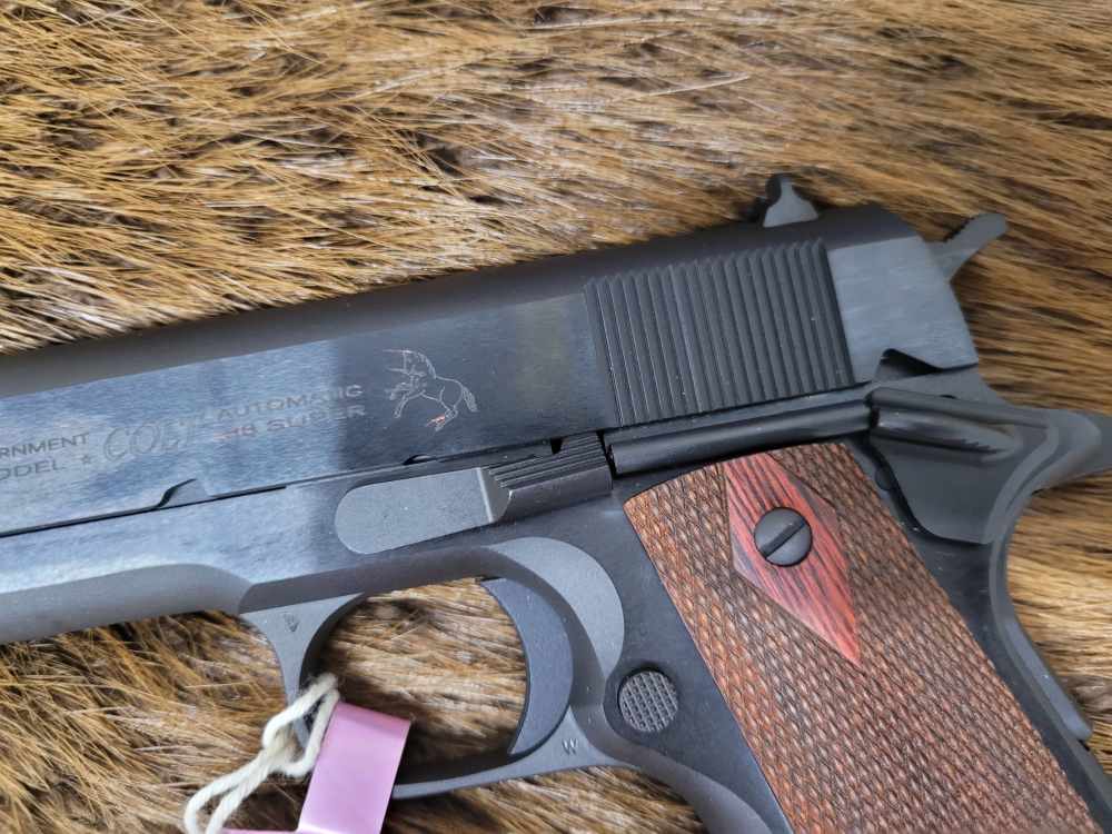 New Colt 1911 Government 38 Super 5" Blued -img-5