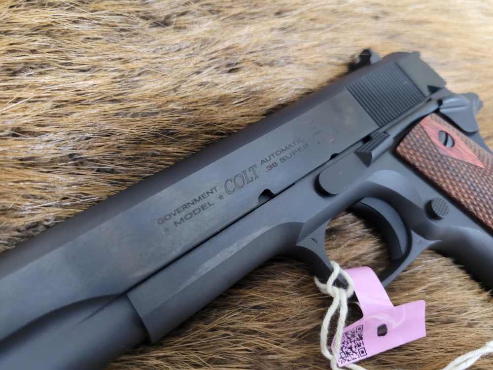 New Colt 1911 Government 38 Super 5" Blued -img-6
