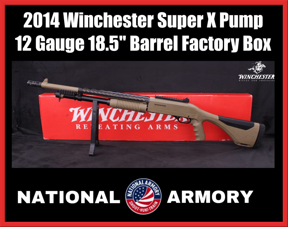 2014 Winchester Super X Pump 12 GA 18.5" 5+1 Invector Choke 3" Chamber Box -img-0