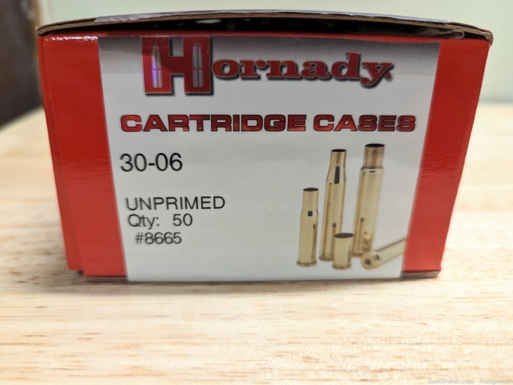 Hornady 30-06 Unprimed Brass 50 Count-img-0